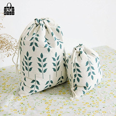 EasyBuy India small : grain pattern print cotton linen fabric bag Clothes socks/underwear shoes dust receive cloth bag home Sundry kids toy storag bag | SpreeIndia.com - India's First Website That Discovers Eco-Friendly Products