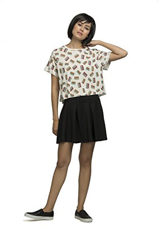 The Glu Affair Women's Modal White Round Neck Crop Top,Medium | SpreeIndia.com - India's First Website That Discovers Eco-Friendly Products
