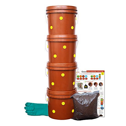 Plastic Indoor Compost Kit by DailyDump (2 Kg, 6-Pieces)