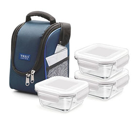 Treo Health First 3 Pcs Square Container Lunch Box, 300Ml | SpreeIndia.com - India's First Website That Discovers Eco-Friendly Products