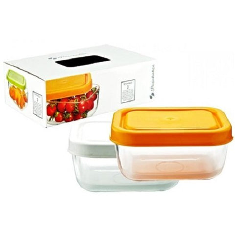 Pasabahce Snow Box Food Container, 420ml, Set of 2 | SpreeIndia.com - India's First Website That Discovers Eco-Friendly Products