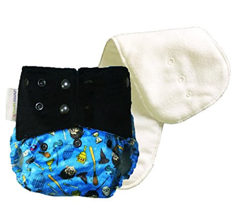 Superbottoms Cloth Diapers Supersoft Reusable Cover Diaper with 1 Stay Dry Soaker - Mischief Managed