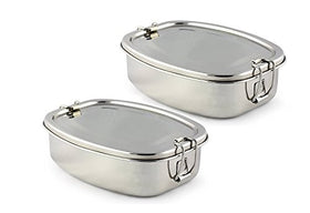 Kitchen Delli 100% Stainless Steel Lunch Box Set Of Two,Silver | SpreeIndia.com - India's First Website That Discovers Eco-Friendly Products