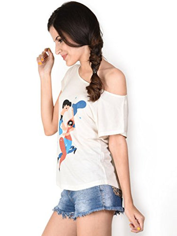 The Glu Affair Women's Modal White Boat Neck Top, Large | SpreeIndia.com - India's First Website That Discovers Eco-Friendly Products