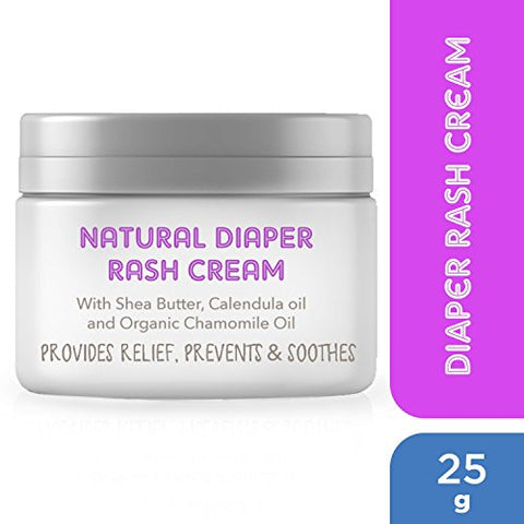 The Moms Co. Natural Diaper Rash Cream with Zinc Oxide, Organic Chamomile & Jojoba Oils, Oat Protein - 25g