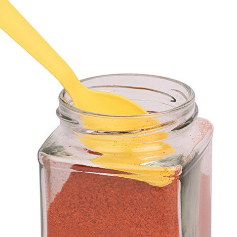 The Retailer House Pure Source India 150 Gram Glass Jar Square Shape ,With Metal Golden Color Cap Rust Proof Air Tight , (Set Of 6 Pcs) | SpreeIndia.com - India's First Website That Discovers Eco-Friendly Products