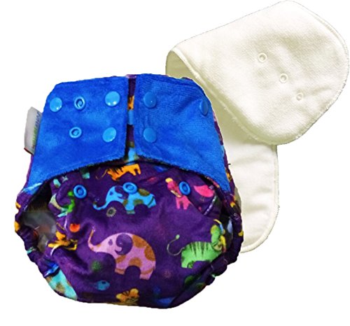 Superbottoms Cloth Diapers Supersoft Reusable Cover Diaper with 1 Stay Dry Soaker - Purple Love