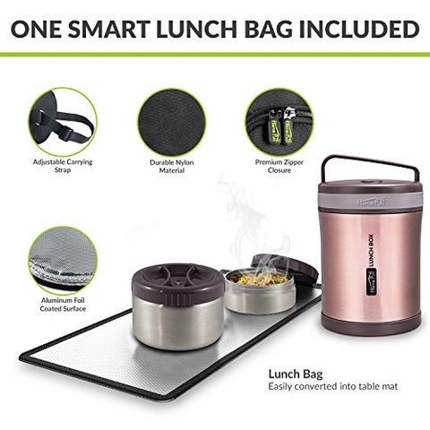Double Wall Vacuum Insulated Stainless Steel Lunch Box