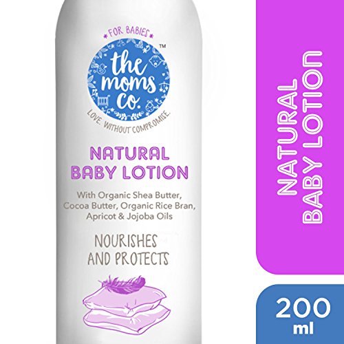The Moms Co. Natural Baby Lotion with USDA-Certified Organic Apricot, Organic Jojoba and Organic Rice Bran Oils - 200ml
