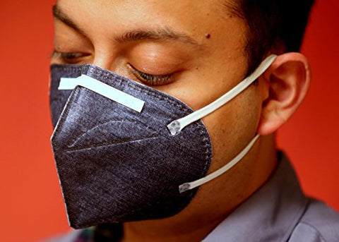 Honeywell PM 2.5 Anti Pollution Foldable Face Mask, Dark Blue Printed, Box of 5 | SpreeIndia.com - India's First Website That Discovers Eco-Friendly Products
