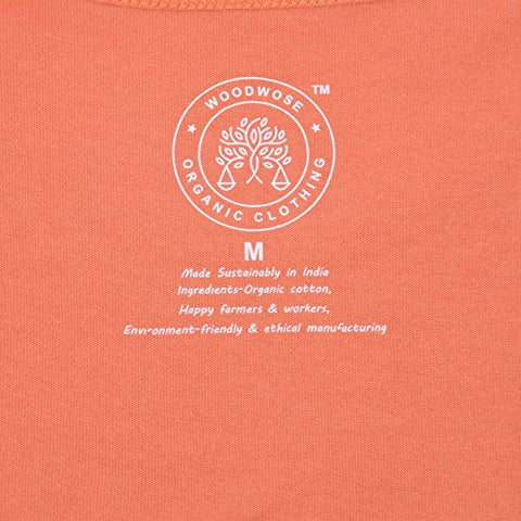 Woodwose Organic Clothing Women's Organic Cotton T-Shirt (OCWTSOR01-M, Orange, Medium) | SpreeIndia.com - India's First Website That Discovers Eco-Friendly Products