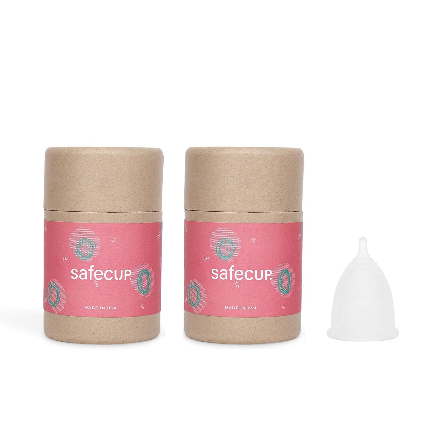 Safecup Menstrual cups (Pack of 2) Made in USA